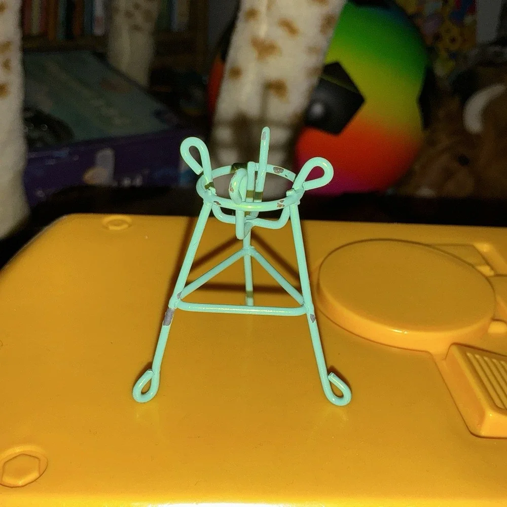 Dollhouse Miniature Plant Stand Metal Wire Planter Decor Vintage